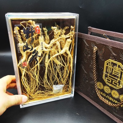 长白山人参林下参东北特产泡酒煲汤人参干货礼盒装产地批发 1盒图4