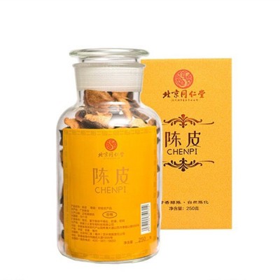 北京同仁堂陈皮新会天马老陈皮批发代理一手货源新会陈皮250克/罐 1罐图4