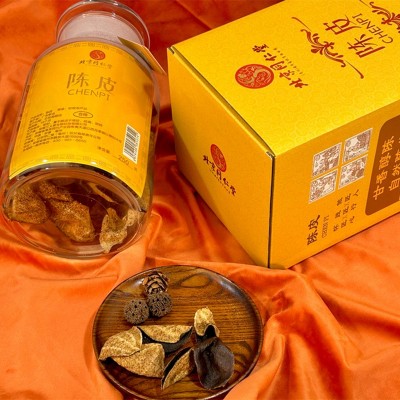 北京同仁堂陈皮新会天马老陈皮批发代理一手货源新会陈皮250克/罐 1罐图2