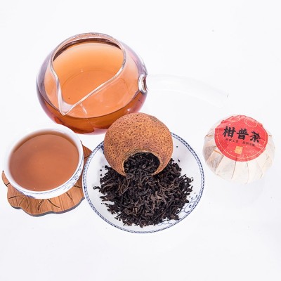 世家陈皮 陈香大红柑普洱茶新会柑普茶生晒普洱熟茶陈皮茶厂家 2斤图2