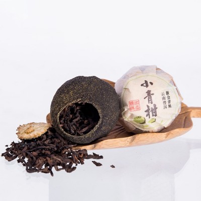 世家陈皮 新会小青柑半生晒柑普茶柑茶天马柑果普洱熟茶茶叶厂家 2斤图3
