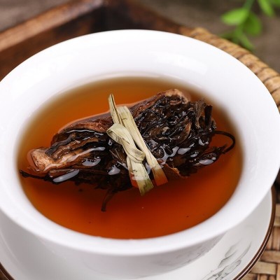 批发陈皮白茶三宝茶新会老陈皮福鼎老白茶禾杆草三宝扎代用茶500g 1斤图2