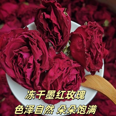 500克墨红玫瑰花茶云南重瓣墨红玫瑰大朵花冠冻干整朵高山玫瑰 1斤