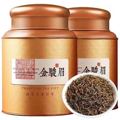 正宗金骏眉红茶茶叶2023黄芽浓香型武夷山红茶蜜香型金骏眉礼罐装 1罐