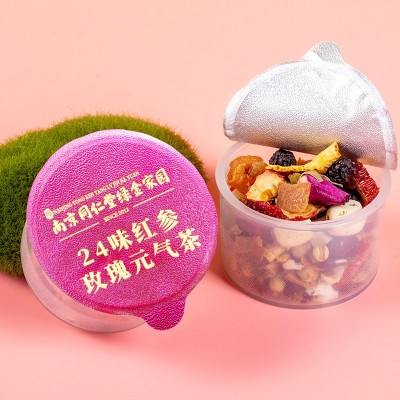 24味红参玫瑰元气茶人参桂圆女神独立小罐代发南京同仁堂绿金家园 1盒图2