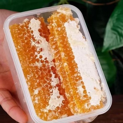 工厂批发切块蜂巢蜜500g荆条百花现切现卖盒装蜂蜜蜂巢蜜 1盒图2