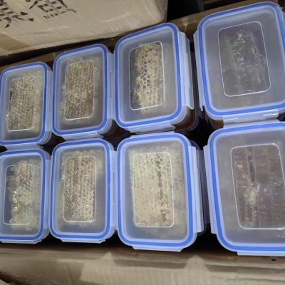 工厂批发切块蜂巢蜜500g荆条百花现切现卖盒装蜂蜜蜂巢蜜 1盒图3