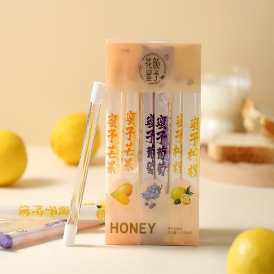 源头厂家便携迷你吸管装水果味蜂蜜 2盒