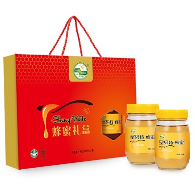 圣贝特蜂蜜礼盒500g×2瓶装团购春节礼品年货礼盒土特产蜂蜜  100盒图4