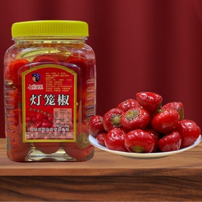 泡椒灯笼椒1.5kg 泡珠子椒圆椒灯笼泡椒牛蛙调味料酸辣泡菜批发 1瓶