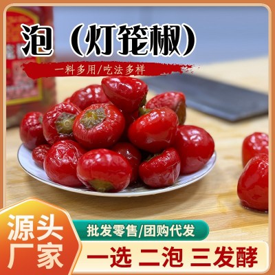 灯笼椒商用腌制泡菜泡辣椒珠子椒圆椒子弹头草莓椒批发餐饮泡辣椒 1袋