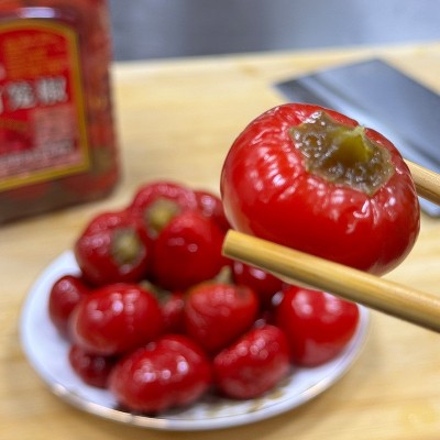 灯笼椒商用腌制泡菜泡辣椒珠子椒圆椒子弹头草莓椒批发餐饮泡辣椒 1袋图4