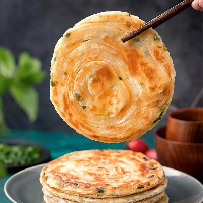 华运老上海葱油饼加厚速食早餐半成品预制菜煎饼手抓饼商用批发 50箱图4