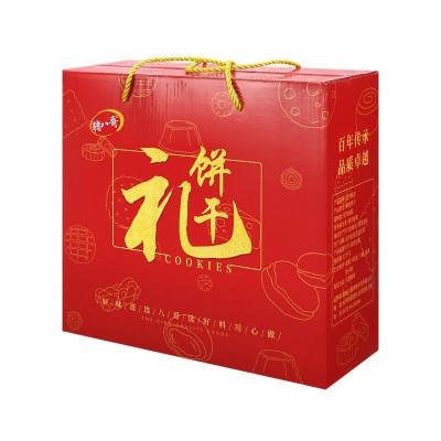 【猪八哥】饼干礼盒装整箱猴头菇饼干曲奇饼干过年送礼零食大礼包 1件图5