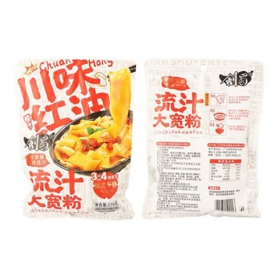 剑蜀大宽粉土豆粉湿粉袋装带料包川味红油味干拌夜宵速食速食粉 1件图5