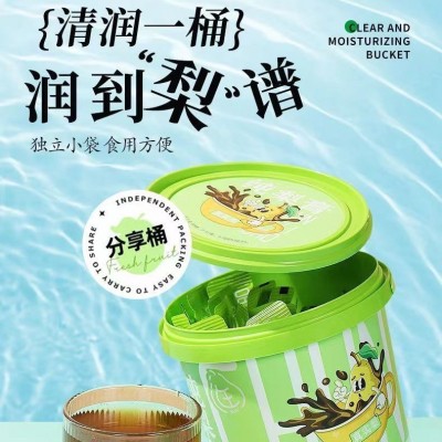纯梨膏苹果膏山楂膏老人儿童款厂家直销桶装便携210克10条秋梨膏 2桶图4