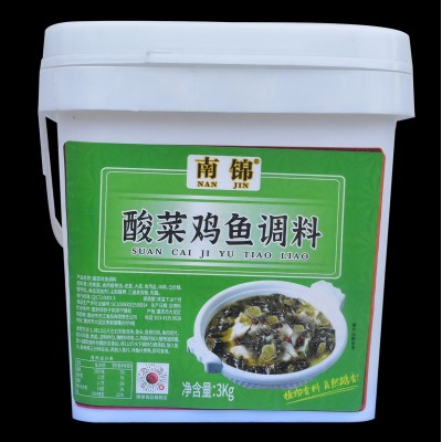 南锦酸菜鸡鱼调料 3kg方桶 1桶