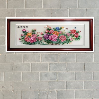 苏绣机绣装饰画成品手工绣加工富贵祯祥花开富贵鸿运当头 10幅图2