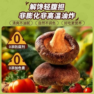 苗蔬蔬新鲜脱水山珍香菇脆网红休闲即食零食小吃食品 3包图2