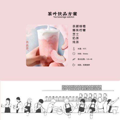 蜜桃乌龙茶 奶茶店乌龙茶 白桃清香奶茶店水果茶奶盖茶茶底 1袋图4