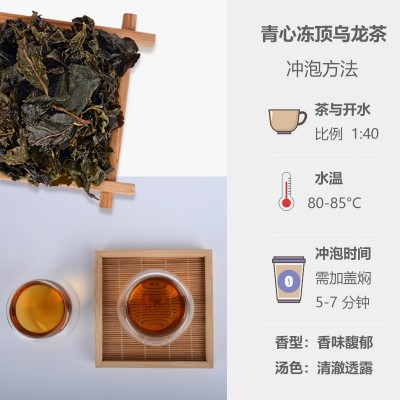 青心冻顶乌龙茶 奶茶店乌龙茶 青茶益禾烤奶奶茶店果茶奶盖茶茶底 1袋图3