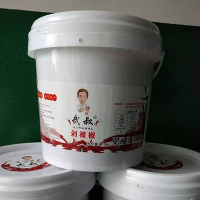 湖南武叔农家自制剁椒酱 下饭拌面蒸鱼头辣椒酱10kg桶装 2桶图2
