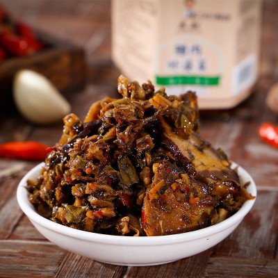 湖南特产腊肉梅干菜拌饭下饭菜268g瓶装农家咸菜外婆菜批发 2瓶图2