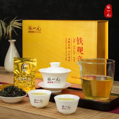 张一元 安溪原产地清香兰花香特级铁观音乌龙茶240g/盒（30包） 2盒图3