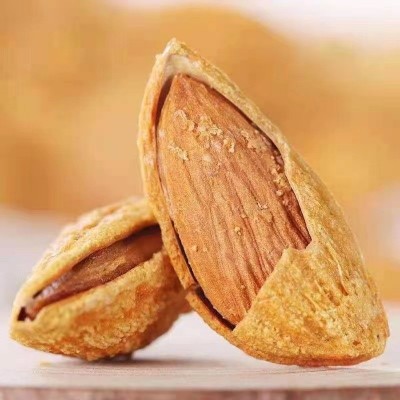代发奶油味纸皮巴旦木批发500g 手剥扁桃仁巴达木零食大颗巴旦木 2袋图2