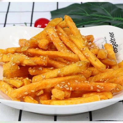 网红爆款拔丝地瓜干芝麻味红薯条地瓜干香脆芝麻休闲零食 2箱图5