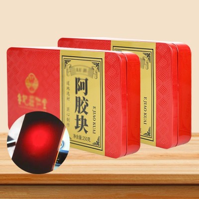 阿胶块250g东阿驴皮阿胶片熬阿胶糕打粉即食滋养阿胶原块现货批发 2盒图2