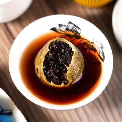 广东特产新会东甲小青柑厂家批发梅江小青柑普洱茶天马柑普大胶罐 2个图3