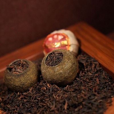 正宗新会小青柑生晒柑普洱茶熟茶云南柑普茶陈皮柑批发陈皮香 1件图2