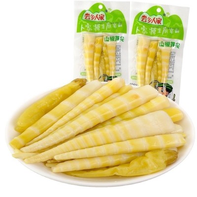 云乡人家山椒竹笋尖开袋即食散装泡椒竹笋片小包装零食品整箱批发 1袋图4