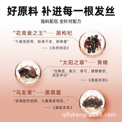 【杞福康】五黑原浆黄精桑葚黑枸杞黑芝麻黑乌梅原浆工现货批代发 1箱图2