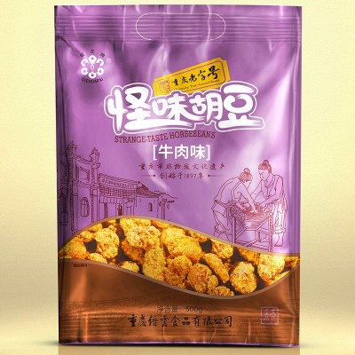 蝶花牌怪味胡豆500克牛肉味重庆特产独立小袋礼品装炒货休闲零食 1袋图4