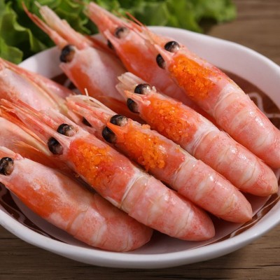北极甜虾头籽甜虾批发腹籽甜虾北极甜虾刺身北极熊甜虾海鲜 2盒图4