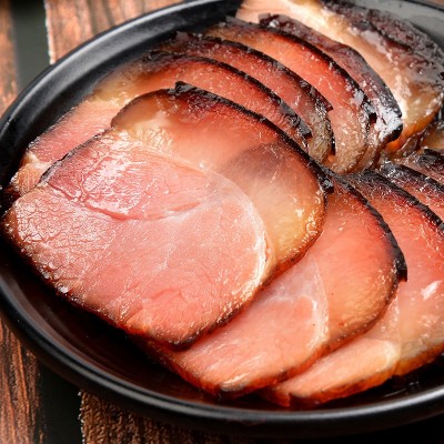 重庆烟熏老腊肉石柱农家熏腊后腿肉四川腊味500克批发自制土猪肉 2袋图2