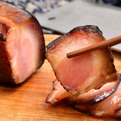 重庆烟熏老腊肉石柱农家熏腊后腿肉四川腊味500克批发自制土猪肉 2袋图3