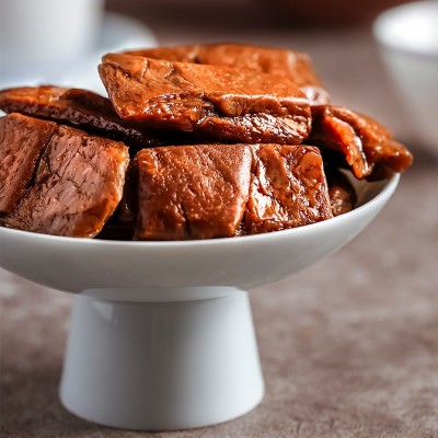 网红零食烤肉豆干 夹肉豆腐干制品小包五香香辣休闲豆脯5斤装批发 20件图2
