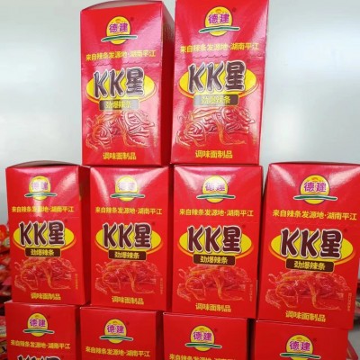 德建新推爆品28gKK星麻辣面【棒】升级版盒装系列网红素食面筋 2盒图2