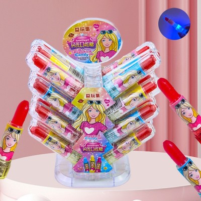 儿童闪光烁口红糖电光口红糖水果味硬糖唇膏造型创意糖玩一件代发 1盒图2