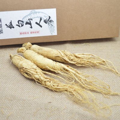 长白山整根原皮生晒参白参 化妆品干参东北人参 吉林抚松产地批发 2斤