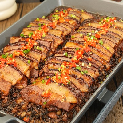 聪厨2kg梅菜扣肉大袋加热即食虎皮五花肉饭店半成品菜预制方便菜 1份图2