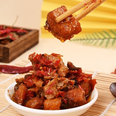 红烧鱼块香辣鱼排下饭菜即食腊鱼块干湖南产辣椒酱淡水鱼休闲小吃 2瓶图4