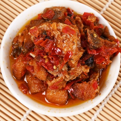 红烧鱼块香辣鱼排下饭菜即食腊鱼块干湖南产辣椒酱淡水鱼休闲小吃 2瓶图3
