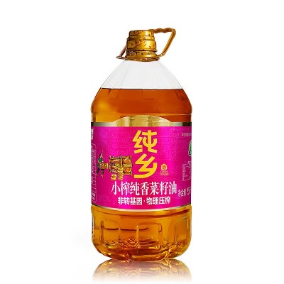 纯乡小榨纯香二级菜籽油5升非转基因四川食用油一件代发 1桶图5