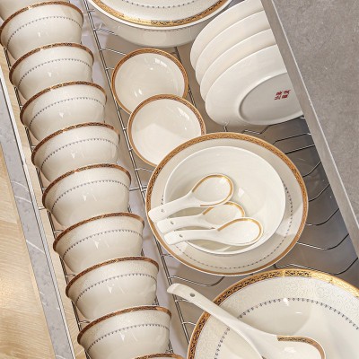 碗碟套装家用碗2024新款北欧轻奢景德镇陶瓷菜盘餐具碗盘碗筷碗具 1套