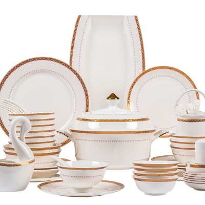 碗碟套装家用碗2024新款北欧轻奢景德镇陶瓷菜盘餐具碗盘碗筷碗具 1套图5