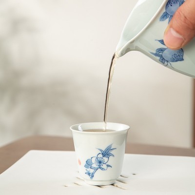 景德镇陶瓷茶具套装开业礼品功夫批发印logo家用仿古盖碗礼盒复古 1件图3